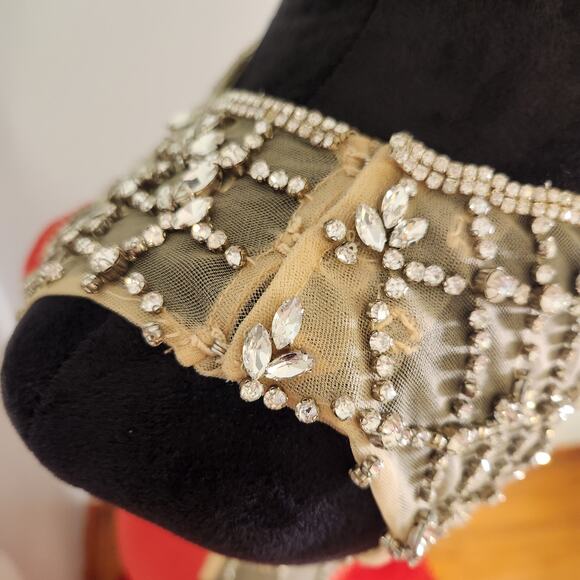 JOVANI Red Sleeveless Dress with Crystals, Size 2 - Picture 12 of 16